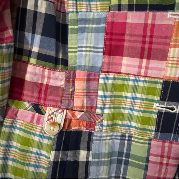 Vintage LL Bean Short Blazer Jacket Madras Plaid Patchwork Women’s size 14 NWOT - Picture 7 of 7